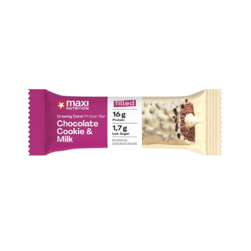 MAXI NUTRITION CREAMY CORE PROTEIN BAR CHOCOLATE COOKIE & MILK 45G