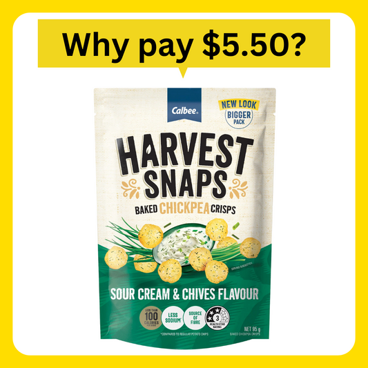 Harvest Snaps Chickpea Crisps Sour Cream & Chive 95g