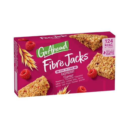 GO AHEAD FIBRE JACKS RASPBERRY 4PK 118G
