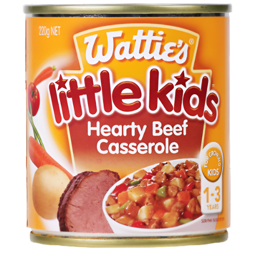 WATTIES LITTLE KIDS HEARTY BEEF CASSEROLE 220G