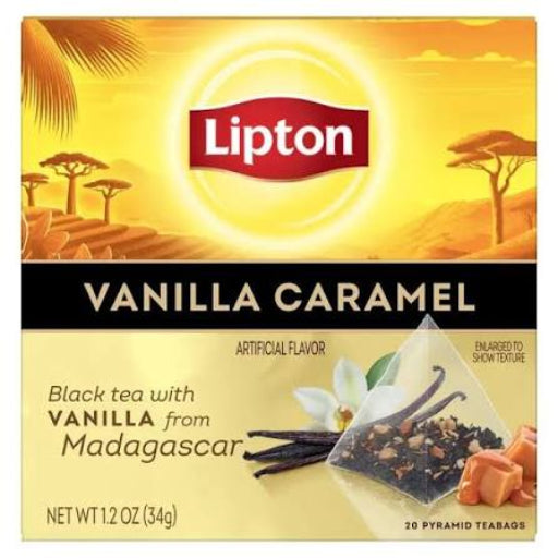 LIPTON BLACK TEA WITH VANILLA CARAMEL 20 BAGS
