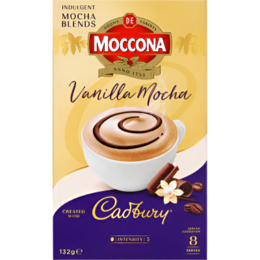 Moccona - Cadbury Vanilla Mocha Sachets 8pk
