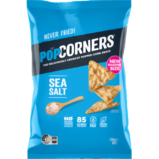 POPCORNERS SEA SALT 130G