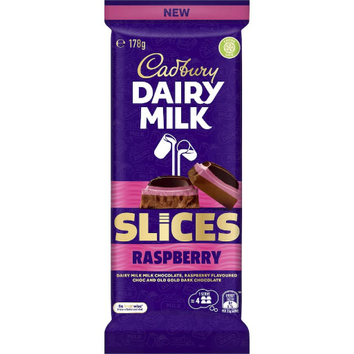 CADBURY RASPBERRY SLICE BLOCK 178G