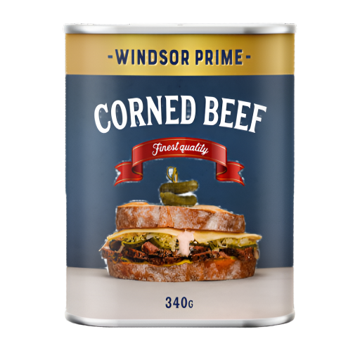 %WINDSOR PRIME CORNED BEEF 340G SQUARE TIN