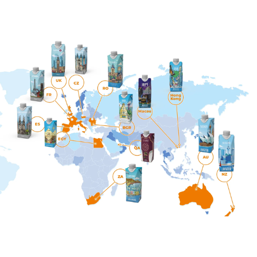 AQUALY STILL WATER CARTON CITY PROJECT AUCKLAND EDITION  500ML