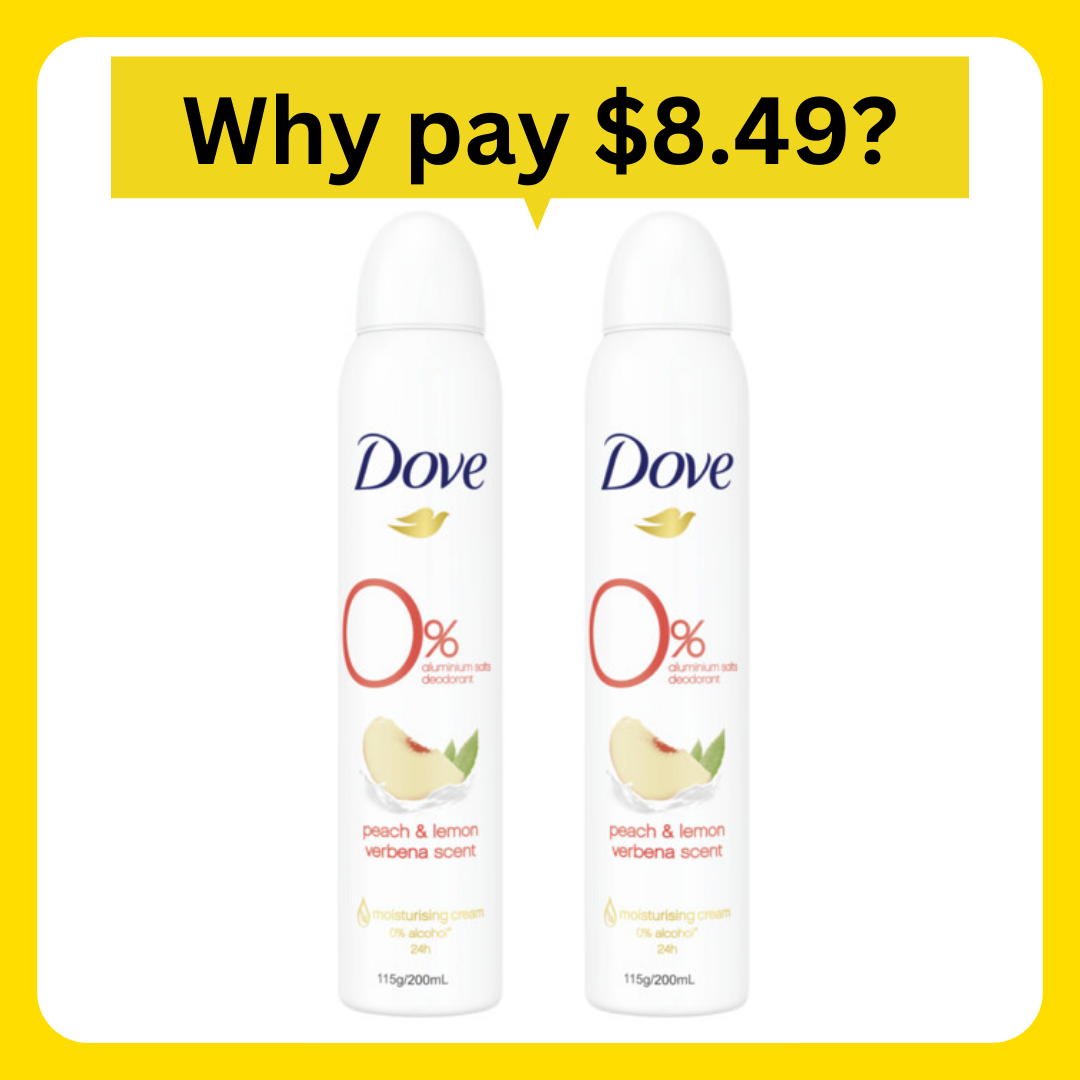 Dove Deodorant Peach Zero Aluminum Spray 200ml Reduced to Clear