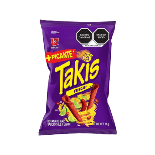 TAKIS FUEGO CORN TORTILLA CHIPS 70G
