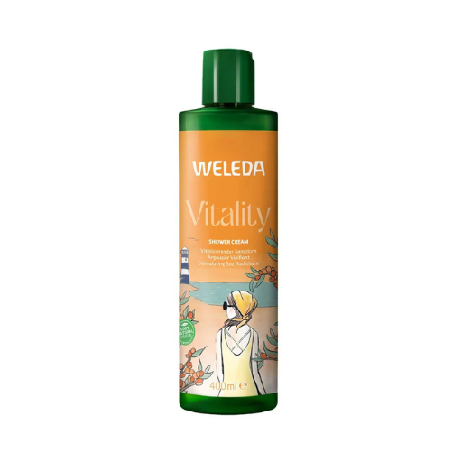 WELEDA SEA BUCKTHORN VITALITY SHOWER CREAM BODY WASH 400ML
