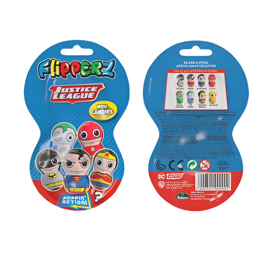 JUSTICE LEAGUE FLIPPERZ WITH CANDY 10G