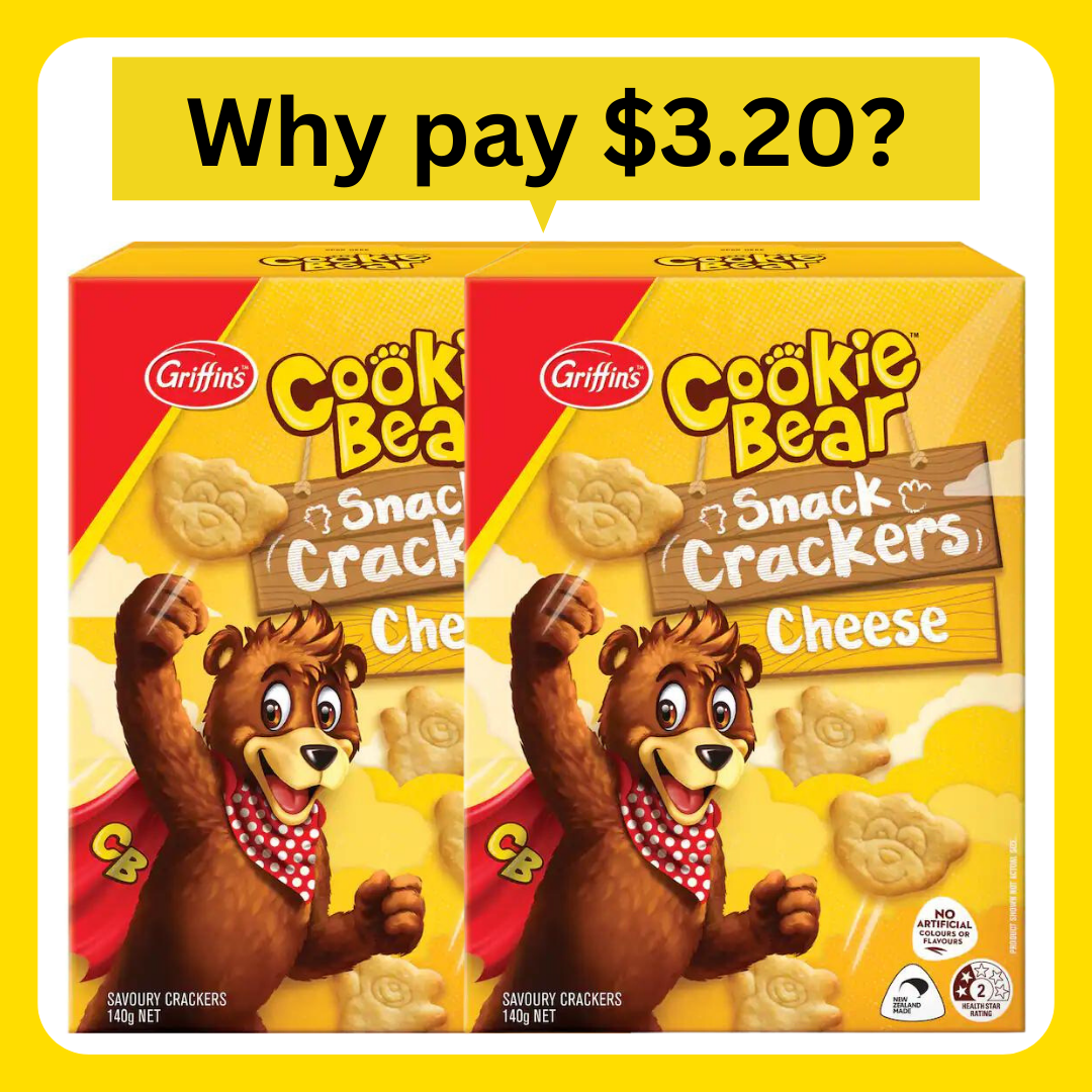 Cookie Bear Snack Crackers Cheese 140g
