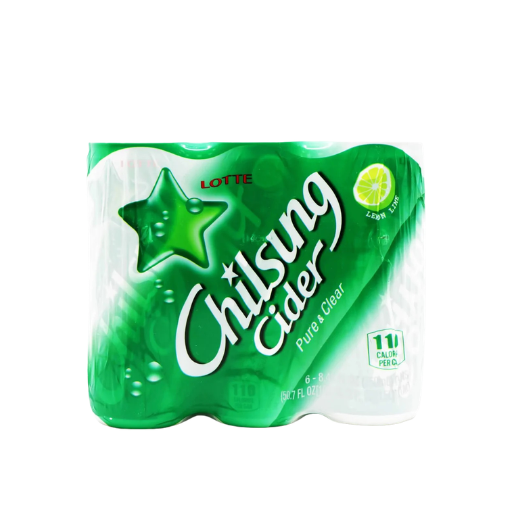 LOTTE CHILSUNG CIDER LEMON LIME SODA 6PK