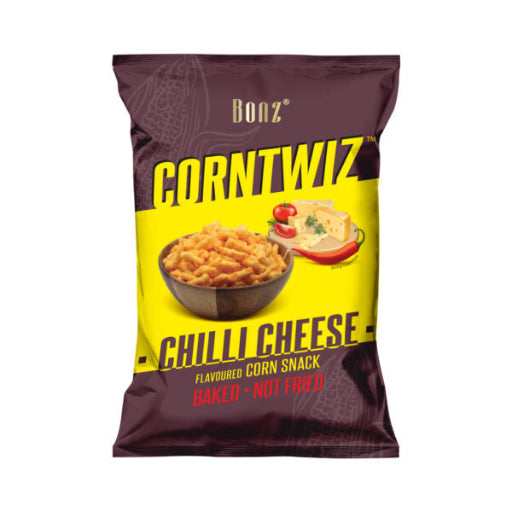 CORNTWIZ CORN CHIPS CHILLI CHEESE 70GM
