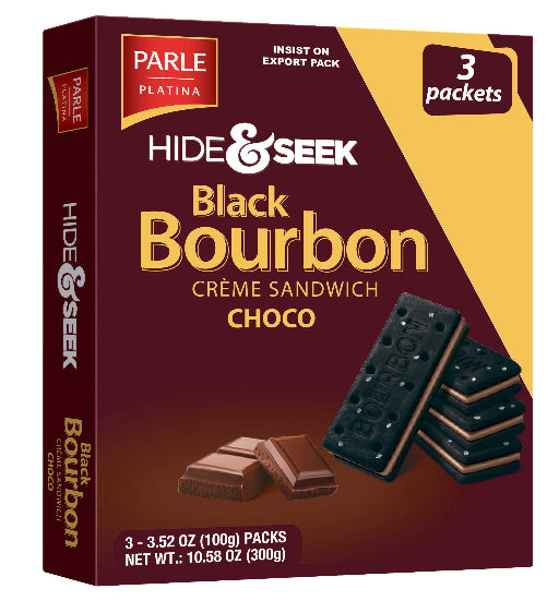 PARLE HIDE & SEEK BLACK BOURBON CHOC 300G