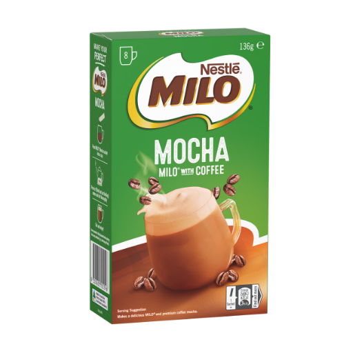 NESTLE MILO MOCHA COFFEE SACHETS 8PK 136G