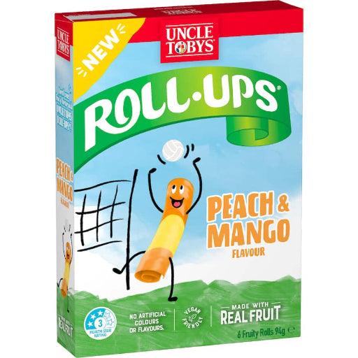 UNCEL TOBYS ROLL UPS PEACH & MANGO 94G