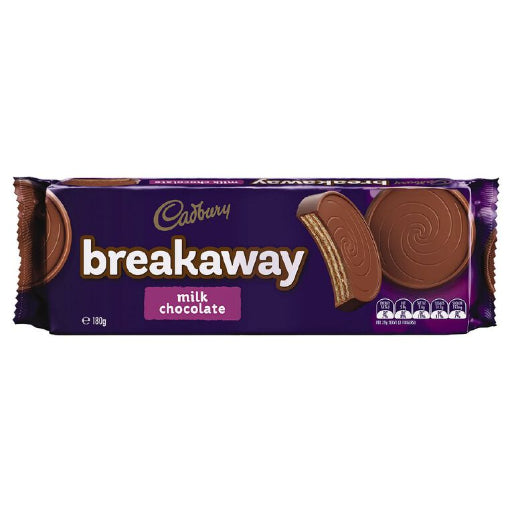 CADBURY BREAKAWAY MILK CHOCOLATE BISCUIT 180G