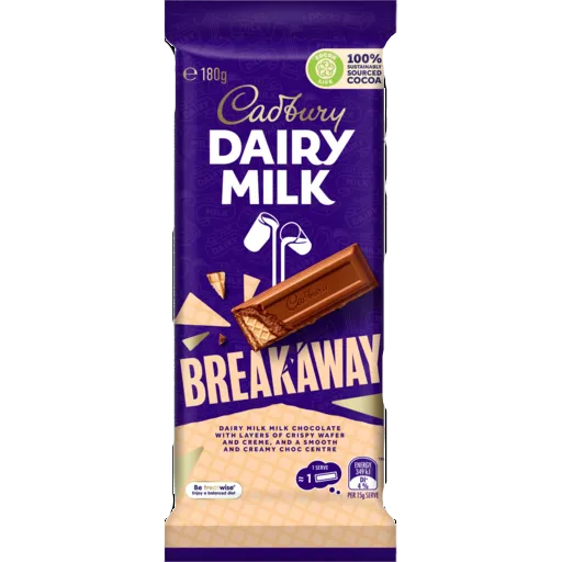 CADBURY DAIRY MILK BREAKAWAY TABLET 180G
