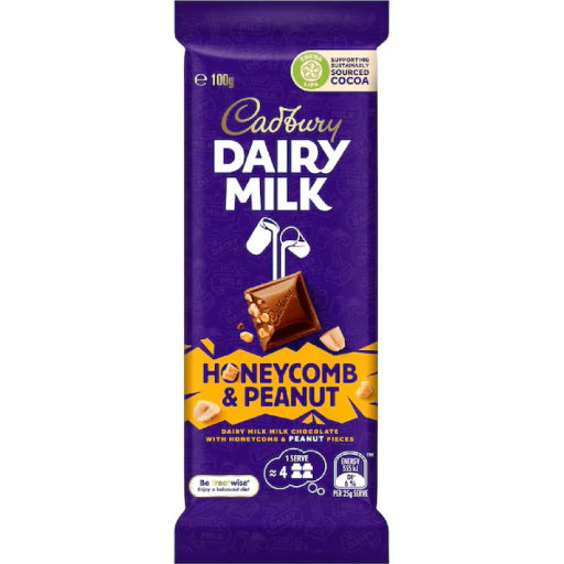 CADBURY DAIRY MILK HONEYCOMB & PEANUT 100G