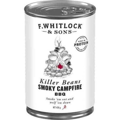 F WHITLOCK & SONS KILLER BEANS SMOKY BBQ 420G