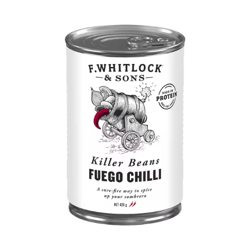 F.WHITLOCK & SONS KILLER BEANS FUEGO CHILLI 420G