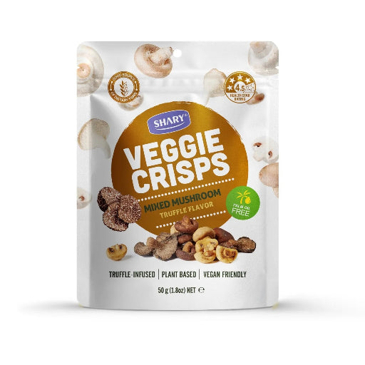 SHARY VEGGIE CRISPS MIXED MUSHROOM TRUFFLE FLAVOUR 50G