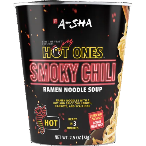 A-SHA X HOT ONES SMOKY CHILI CUP NOODLES 72G