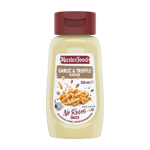 MASTERFOODS GARLIC & TRUFFLE NO RULES SAUCE 250ML