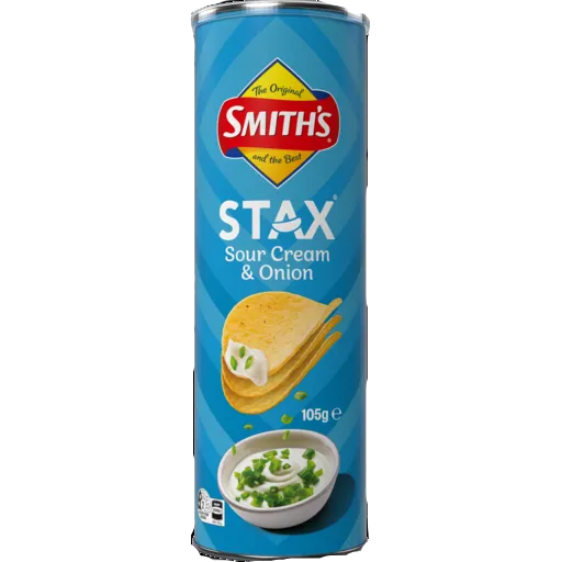 SMITHS STAX SOUR CREAM & ONION 105G