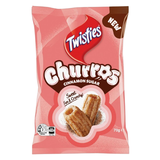 TWISTIES CHURROS CINNAMON SUGAR 70G