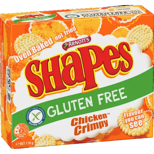 ARNOTTS SHAPES CHICKEN CRIMPY GF 110G