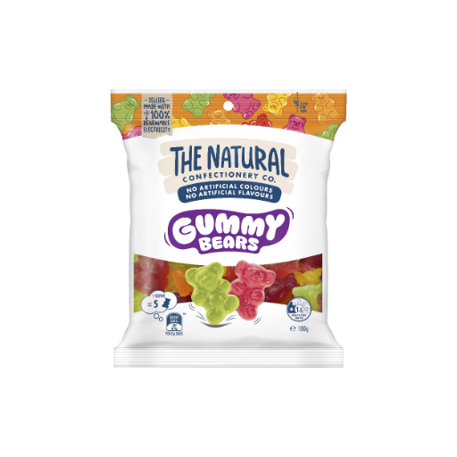 THE NATURAL CONFECTIONERY CO GUMMY BEARS 180G