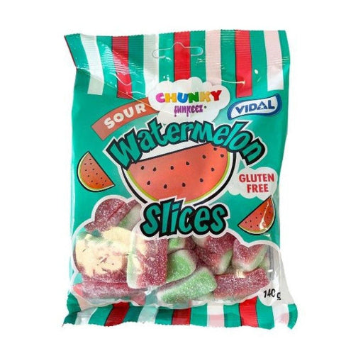 VIDAL CHUNKY SOUR WATERMELON SLICES 140G