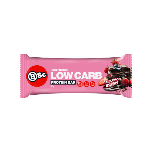 BSC HIGH PROTEIN LOW CARB BAR DARK CHOC BERRY 60G