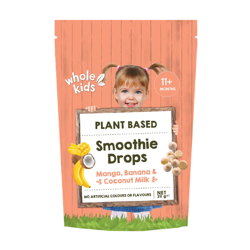 WHOLE KIDS PLANT BASED SMOOTHIE DROPS MANGO, BANANA & COCONUT MILK 20G
