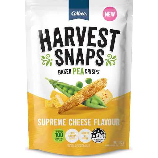 HARVEST SNAPS PEA SUPREME CHEESE 120G