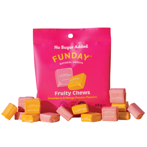 FUNDAY NO SUGAR  ADDED FRUITY CHEWS  45G
