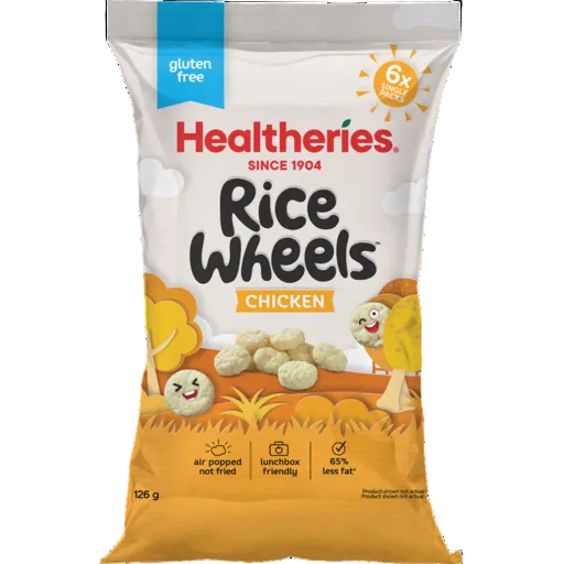 HEALTHERIES RICE WHEELS CHICKEN 6PACK
