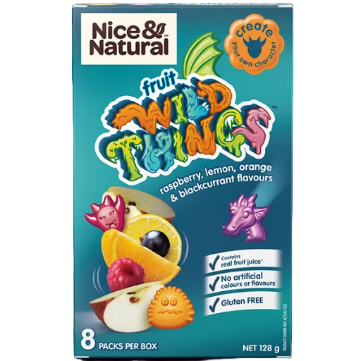 NICE & NATURAL FRUIT WILD THINGS RASP/ORAN 8PK