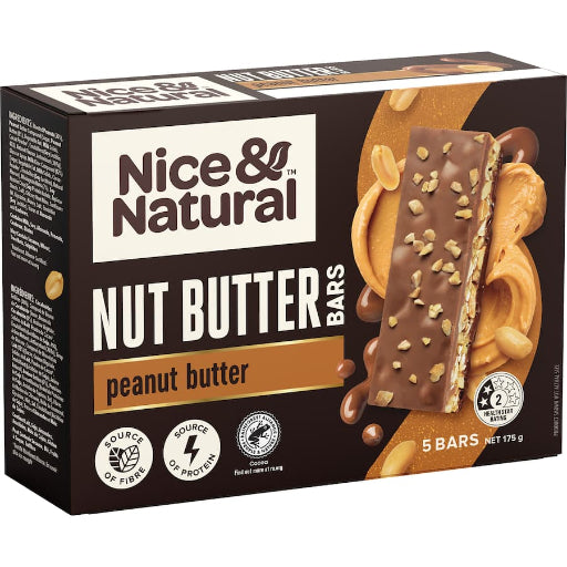 NICE & NATURAL NUT BUTTER BARS PEANUT BUTTER 5PK