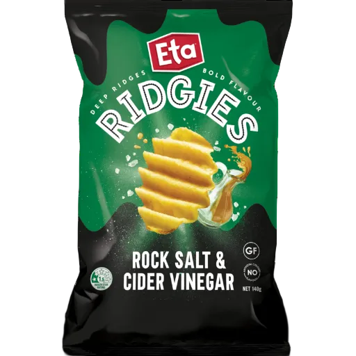 RIDGIES ROCK SALT CIDER VINEGAR 140G