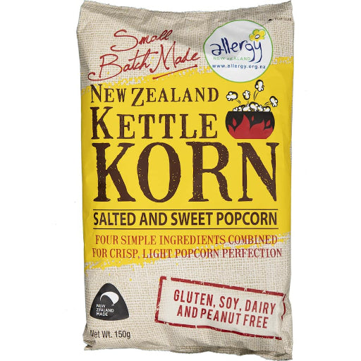NZ KETTLE KORN ORIGINAL SLIGHT SALTED SLIGHTLY SWEET 150G