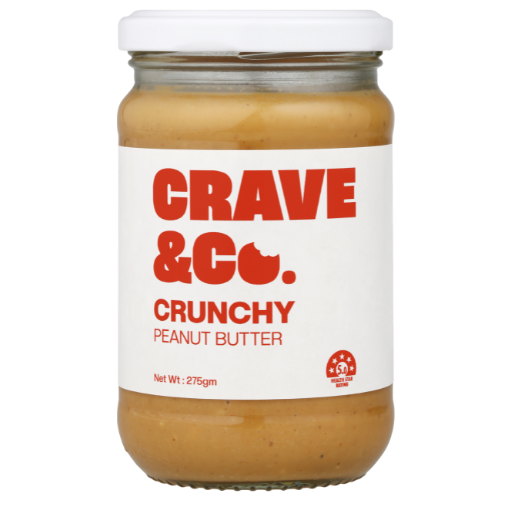 CRAVE & CO CRUNCHY PEANUT BUTTER 275G