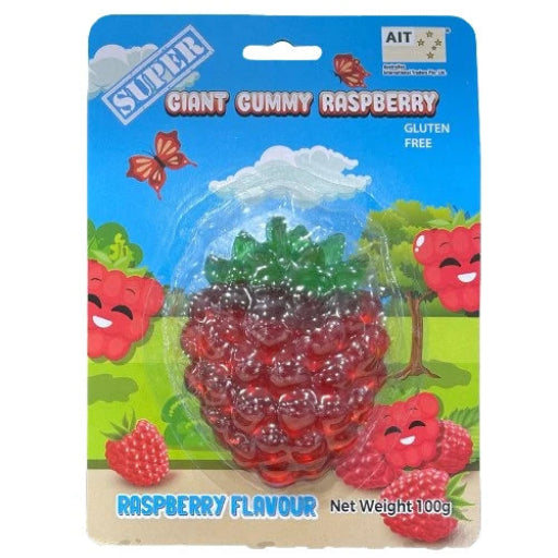 AIT GIANT GUMMY RASPBERRY 100G