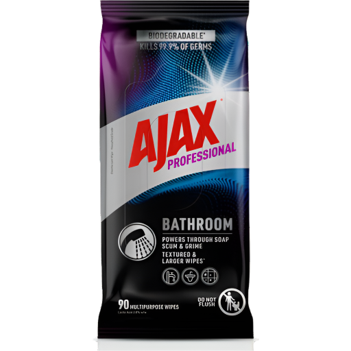 AJAX BATHROOM WIPES PROFESSIONAL 90PK