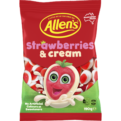 ALLENS STRAWBERRIES & CREAM 190G