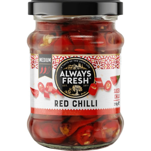 ALWAYS FRESH CHILLI SLICED RED 210G