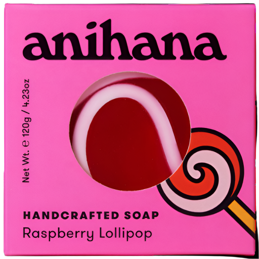 ANIHANA RASPBERRY LOLLIPOP SOAP BAR 120G