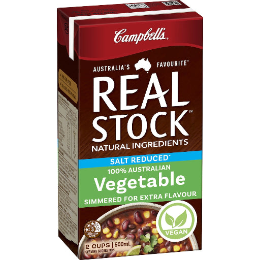 CAMPBELLS REDUCED SALT VEGETABLE STOCK 500ML