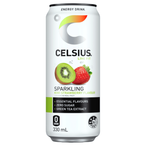 CELSIUS ENERGY SPARKLING KIWI STRAWBERRY 330ML